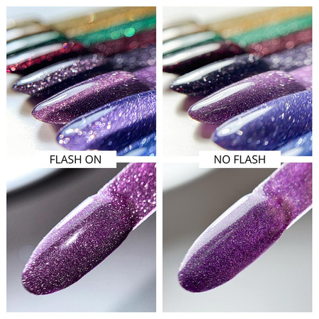 Гібридний лак MollyNails Flashing Lights 3 Queencess без HEMA/Di-HEMA, 8 г, № 615