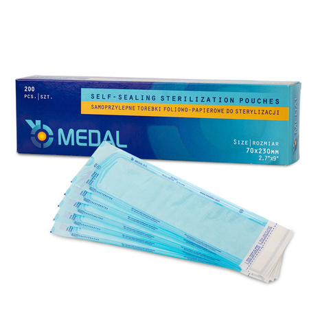 Medal sterilization bags 70x230mm, 200 pcs