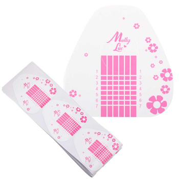 MollyLac Basic Flowers Nagelformvorlagen, 100 Stück