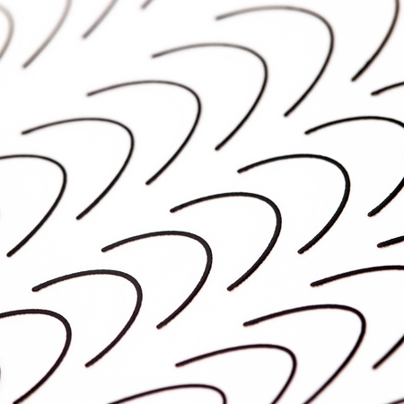 Self-adhesive nail stickers/ French/ French smile line 48 pcs black STZ-CS169