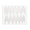Lot de 12 moules en silicone double forme pour manucure française