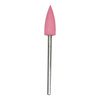 Fresa in gomma rosa a fiamma con gambo argentato G0616K