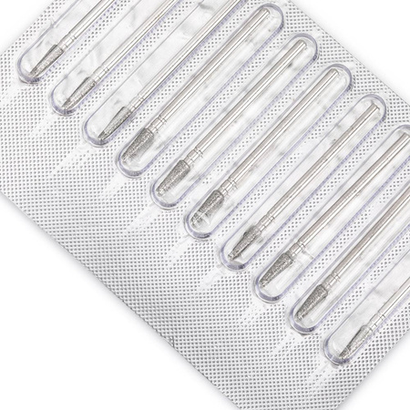 Set di frese diamantate coniche L01610D-B, 10 pezzi
