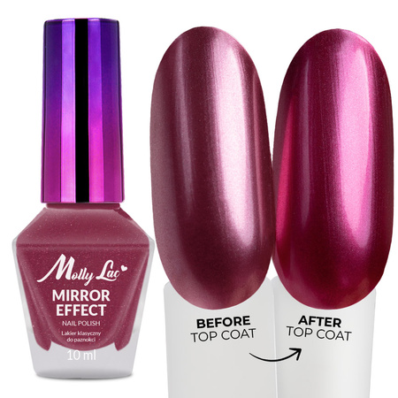 Vernis classique MollyLac Mirror, effet miroir/métallisé, n° 08, 10 ml
