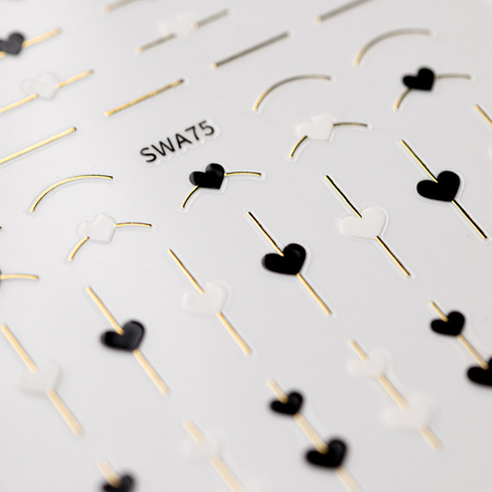 Adhesivos para uñas con forma de corazón SWA75