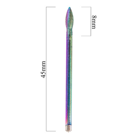 Unicorn rainbow teardrop diamond bur No. 18