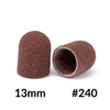 Capuchones abrasivos para pedicura con interior de algodón, 13 mm, grano 240, marrones, AlleMed, 10 unidades