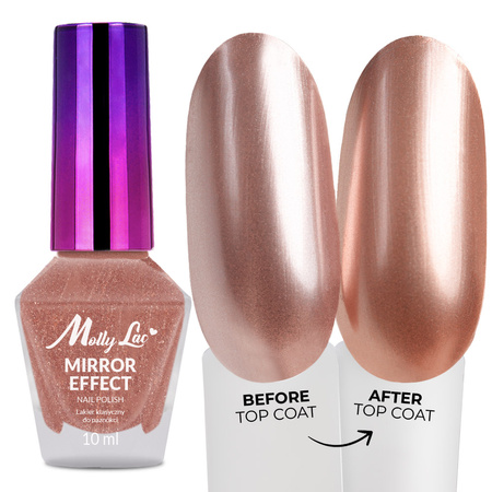 MollyLac Classic Nail Polish, Mirror Effect (Mirror/Metallic), No. 11, 10 ml