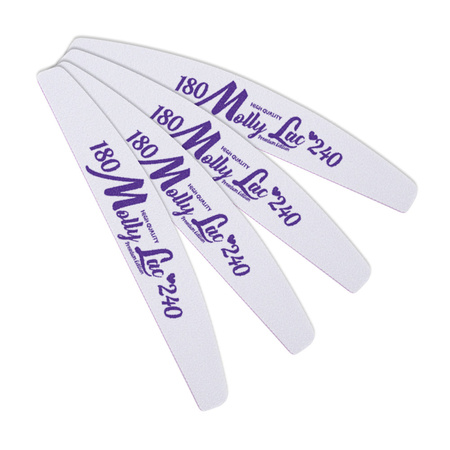 Nagelfeile Sicherheitspaket MollyLac Boot violett Mittel 180/240 CU-05 Beste Qualität