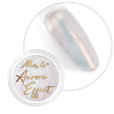 Polvo para uñas MollyLac Aurora Mirror Flame 0,3 g N.º 2