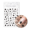 Thin, self-adhesive flower nail stickers SO-281, black