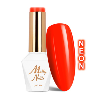 MollyNails Hybridlack Neons Dark Orange, HEMA/Di-HEMA-frei, 8 g, Nr. 73