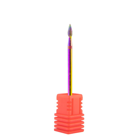 Fraise diamantée Unicorn arc-en-ciel en forme de larme mini n° 26