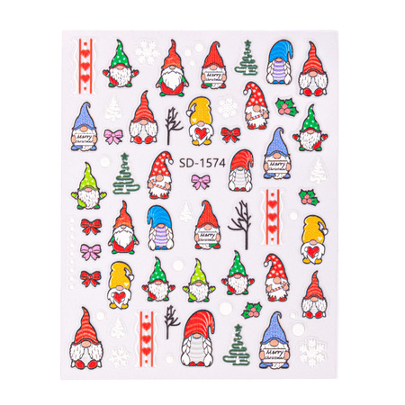 Selbstklebende 5D-Weihnachts-Nagelaufkleber SD-1574