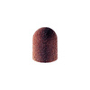 Capuchones abrasivos para pedicura con interior de algodón, 13 mm, grano 60, marrones, AlleMed, 100 unidades