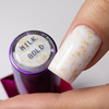 Base caoutchouc laiteuse avec des paillettes dorées « Flakes Rubber Base Milk&amp;Gold » MollyLac, sans HEMA/Di-HEMA, 10 grammes