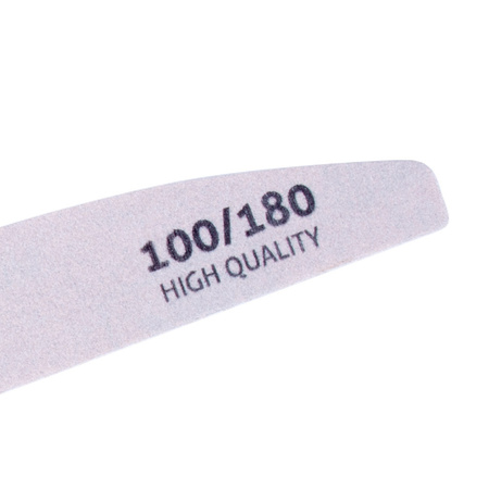 MollyLac 100/180 crescent-shaped nail file, zebra, 1 pc
