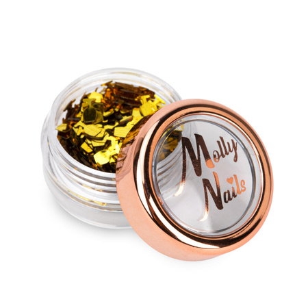 Adorno para uñas: copas doradas holográficas de MollyNails, 2 g