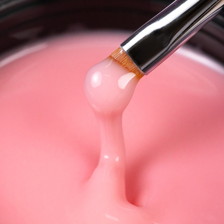 Gel de construction auto-nivelant, dur, de densité moyenne, MollyNails Faded Pink, sans HEMA/Di-HEMA, 15 g
