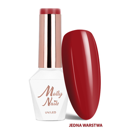 LED/UV-Hybridlack „Gel Polish La Vie en Rouge Nr. 320 First Love“ von MollyNails, HEMA/Di-HEMA-frei, 8 g