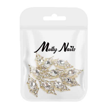 Nageldekoration – 3D-Strasssteine MollyNails Nr. 1, 10 Stück