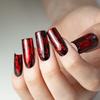 Top colorido sin necesidad de limpiar Crystal Glass de MollyNails, rojo, sin HEMA ni Di-HEMA, 10 g