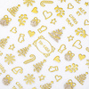 Selbstklebende Weihnachts-Nagelaufkleber in Gold von MollyNails TH-1456
