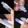 Combo-Set mit zwei Silikonformen für French-Maniküre von MollyLac, Mandelform, kurz, 12 Stück
