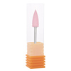 Pink flame rubber cutter with silver shank G0616K