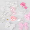Box with decorations: bows, flowers, pearls BKHZ-001