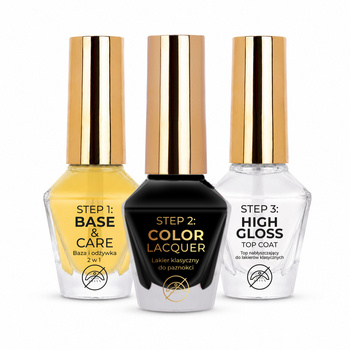 MollyNails Vinyl Effect System 3-STEP Essentials Set — чорний