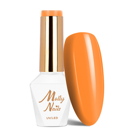 Esmalte híbrido MollyNails Energize Tangerie sin HEMA ni Di-HEMA, 8 g, n.º 491