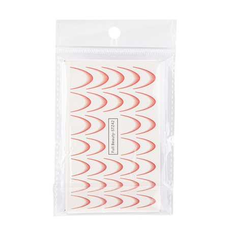 Wassertransfer-Aufkleber für Nägel mit Farbverlauf / French / Ombré / Französische Smile-Linie – 8er-Set STZ40-STZ47