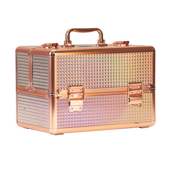 Kosmetikkiste M für Nagellacke K105-7H mit roségoldenen Beschlägen