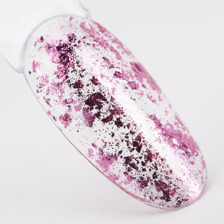 Polvere per unghie metallizzata MollyLac Fogliette di alluminio rosa intrigante 0,2 g N. 4
