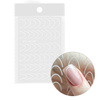 Autocollants pour ongles / French / Ligne du sourire 48 pièces, blanc STZ-CS169