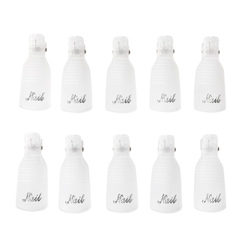 Pinces transparentes pour retirer les paillettes du gel hybride, lot de 10