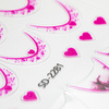 Self-adhesive nail stickers 5D/French/French smile line 20 pcs pink SD-2281