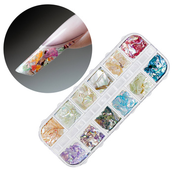 Conchiglie tritate per decorare le unghie in astuccio n. 4
