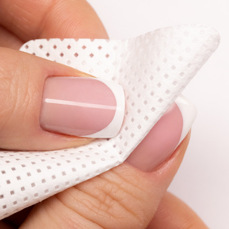 MollyNails white perforated dust-free cotton pads for nails, 5x5 cm, 200 pcs