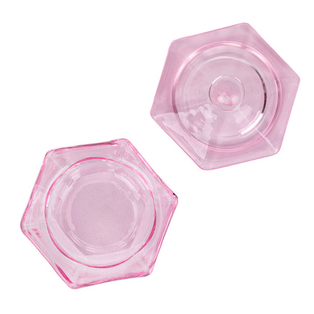 Glasfläschchen mit Deckel für E-Liquid, Reiniger, rosa Henna
