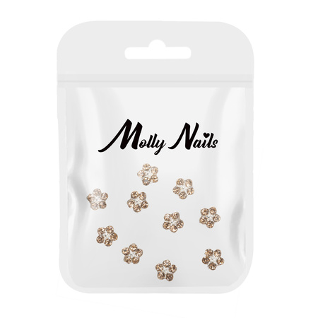 Adornos para uñas con flores en 3D MollyNails K1125, 10 unidades