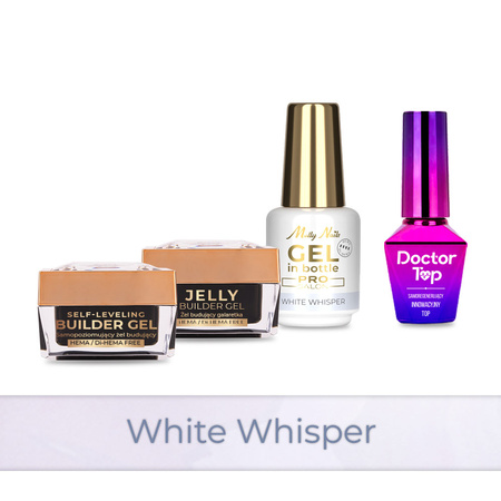 PRO MATCH SYSTEM 3+1 White Whisper: 3x żele 15g: Jelly&SelfLeveling&Gel in bottle+Doctor Top 10g GRATIS