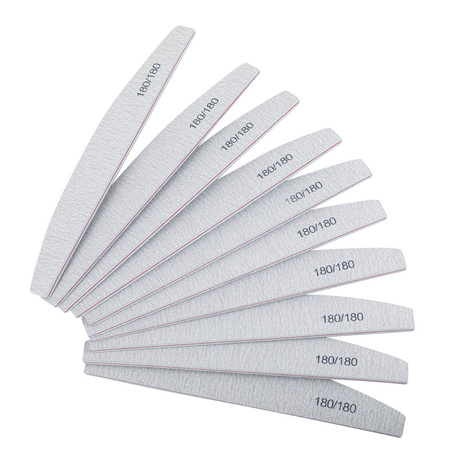 Lime à ongles en forme de bateau Zebra 180/180 MollyLac, lot de 10 pièces