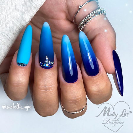 Strass para uñas de cristal SS10 Sapphire AB, aprox. 50 unidades.