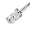 Tige de support en acier pour capuchons abrasifs, couleur argent