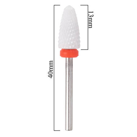 Ceramic burr for removing material, cone 3/32" flame F, delicate (C)