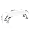 Support pour manucure sur pieds argentés MollyNails, blanc