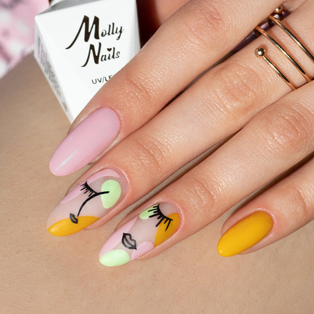 Vernis hybride MollyNails Fancy Fashion Mint Cocktail sans HEMA/Di-HEMA, 8 g, n° 337