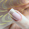 Autocollants pour ongles / French / Ligne du sourire française, 39 pièces, dorés, DH-808